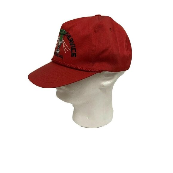 Vintage Otto Red Snapback Trucker Hat Cap Adjust - Picture 3 of 8